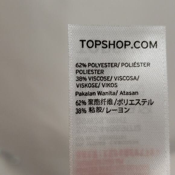 Topshop Cropped Ribbed Short Sleeve White Top Size: 8 - Picture 5 of 5